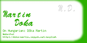 martin doka business card