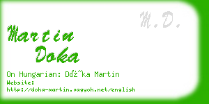 martin doka business card